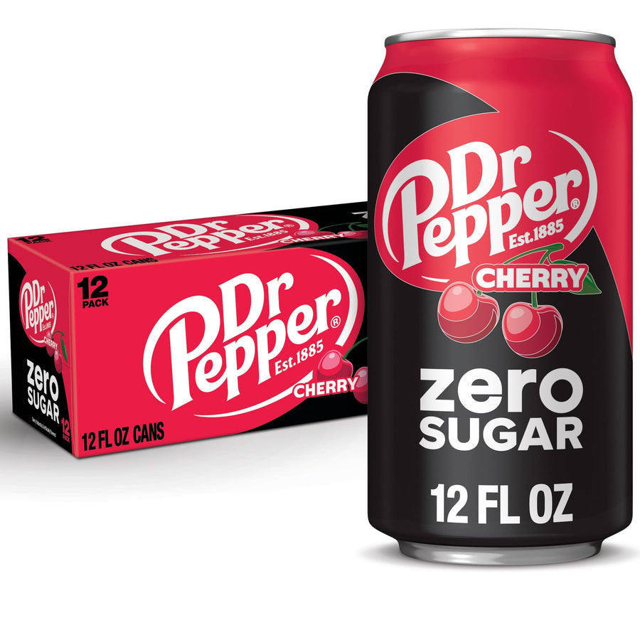 Dr Pepper Cherry Zero Sugar Soda - Bold Cherry Fizz